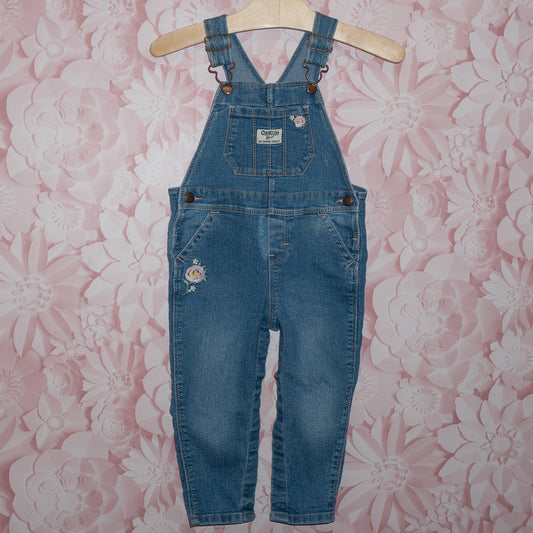 Floral Embroidered Overalls Size 24m