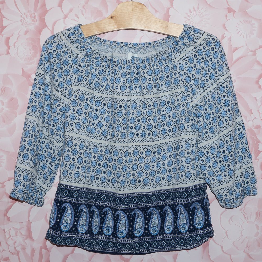 Patterned Flowy Top Size 8