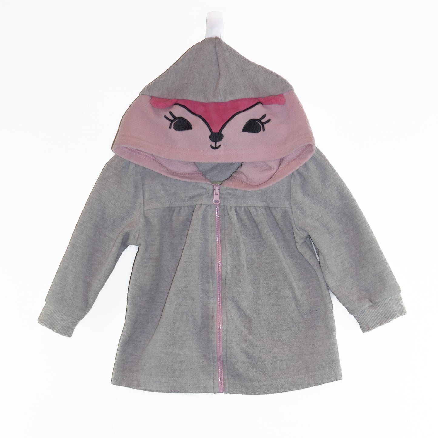 Fleece Squirrel Zip Hoodie Size 6-12m
