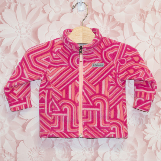 Patterned Fleece Jacket Size 6-12m