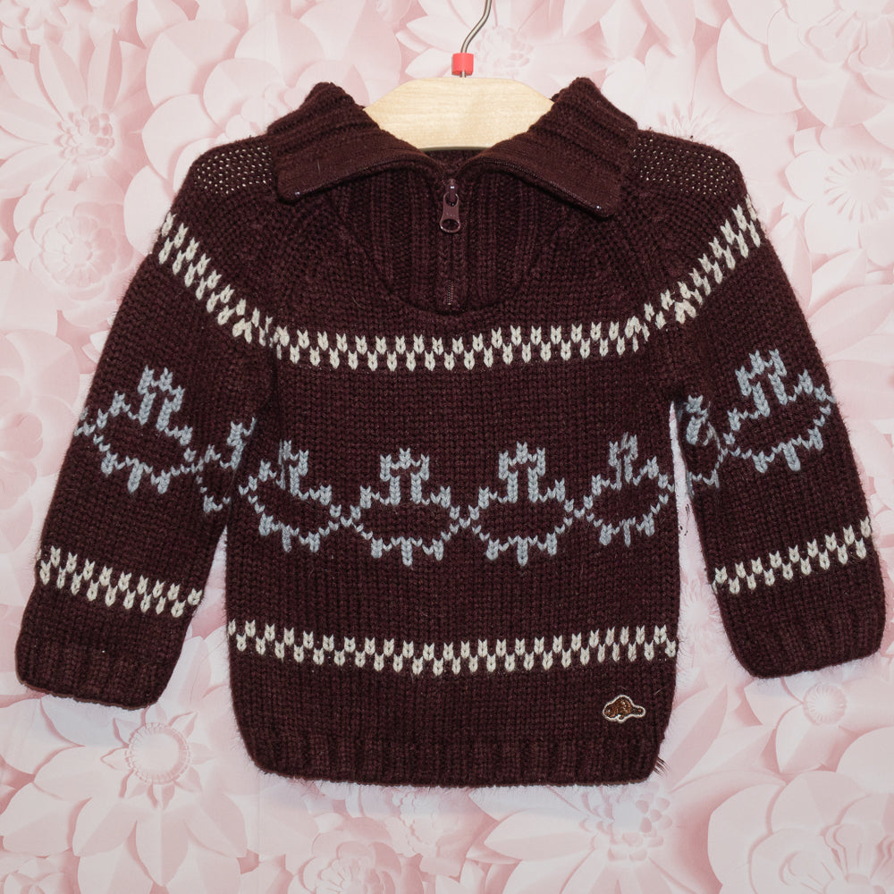 Maple Leaf Knit Sweater Size 12-18m