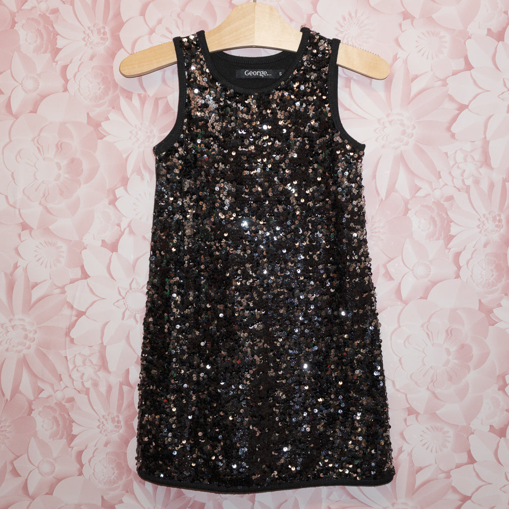Black/Silver Sequined Dress Size 5