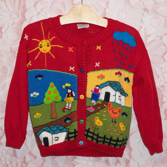 Cotton Peruvian Sweater Size 5 (Estimated)