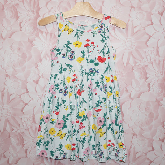 Floral Sleeveless Dress Size 4-6Y