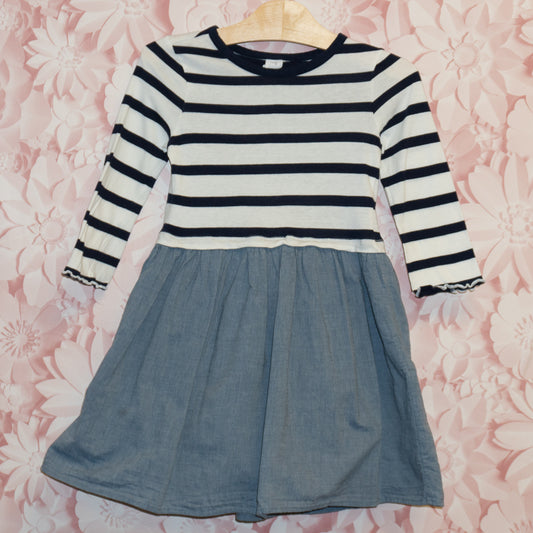 Stripe & Denim Dress Size 5