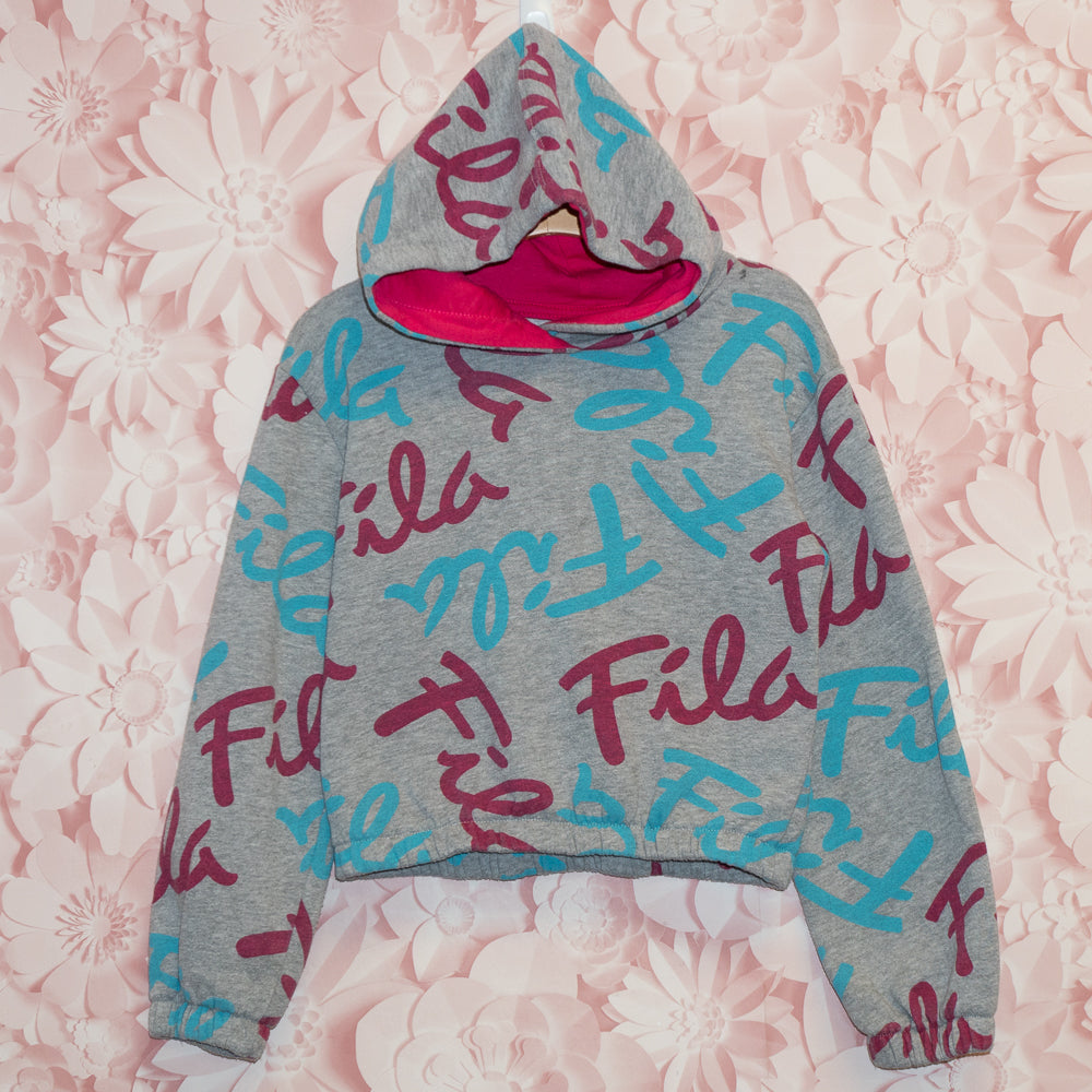 Cropped Fila Hoodie Size 6x