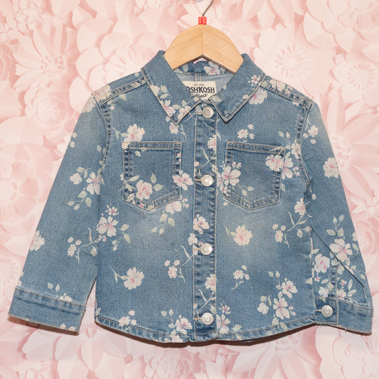 Floral Denim Jacket Size 3T