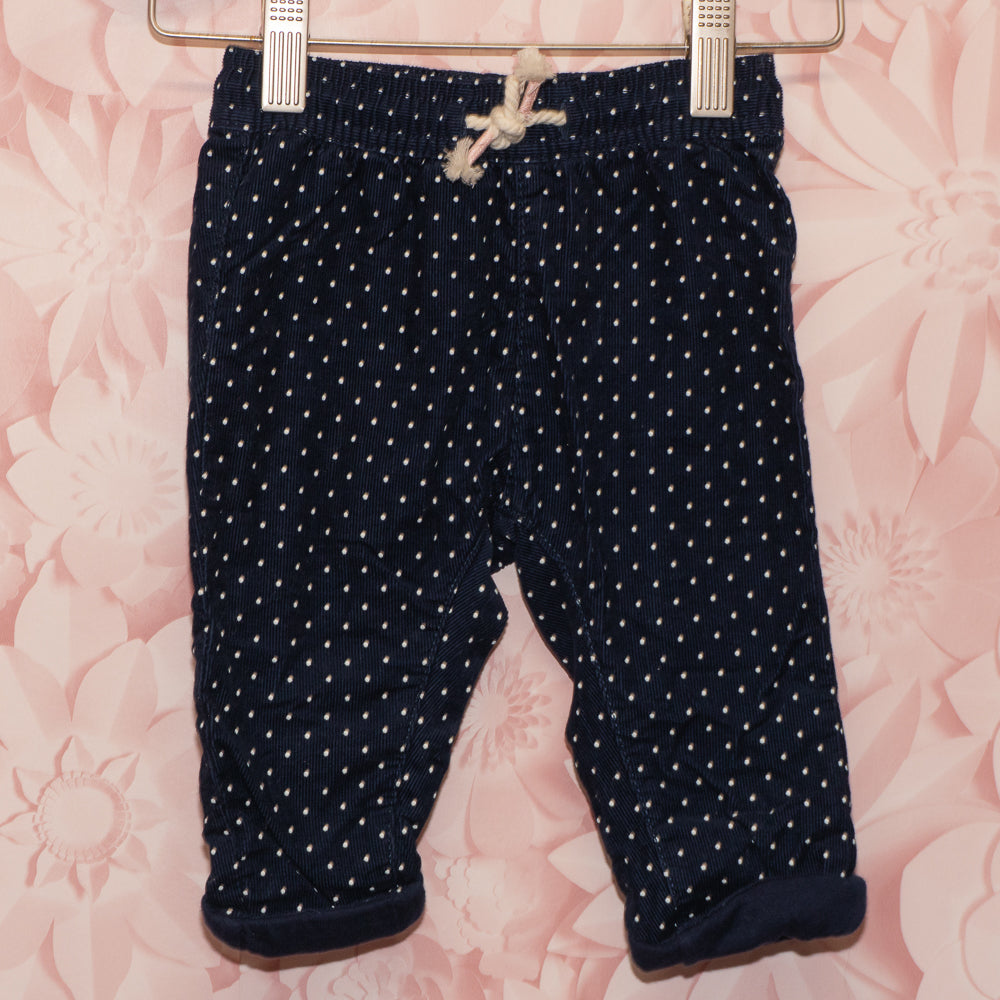 Dotted Corduroy Pants Size 4-6m