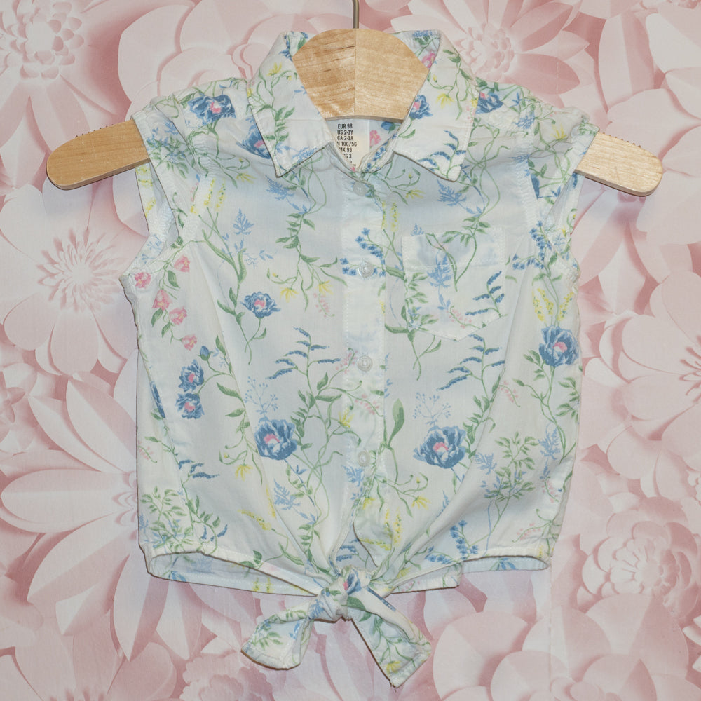 Tied Floral Blouse Size 2-3y