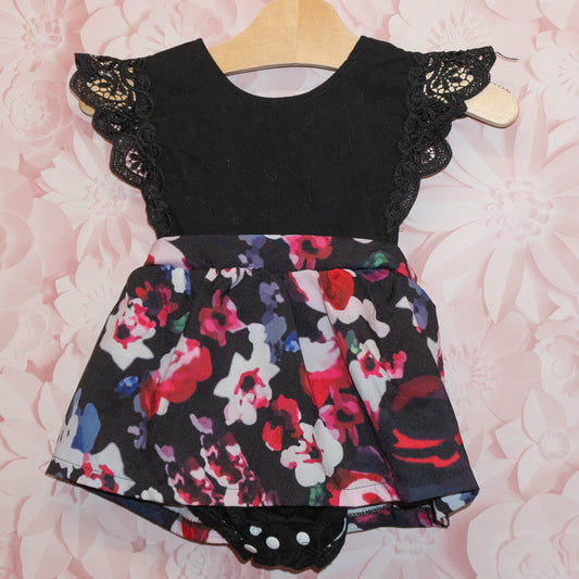 Lace Trim Romper Dress Size 12m