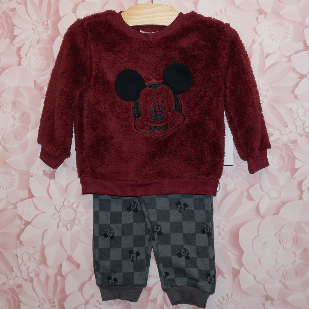 NWT Fuzzy Mickey Mouse Set Size 12-18m
