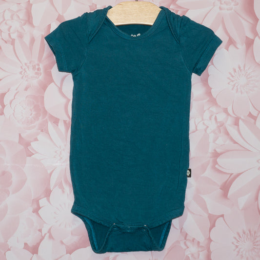 Teal Bamboo Onesie Size 3-6m