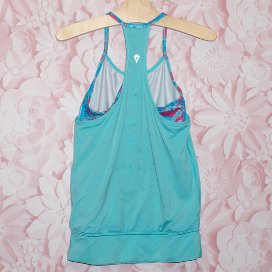 Blue Mesh Athletic Top Size 8