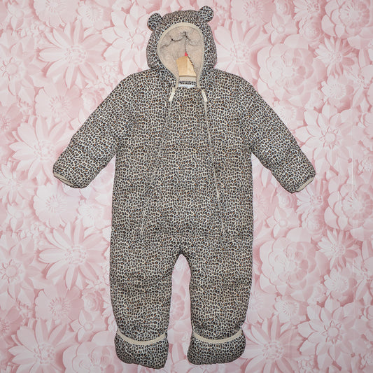 Leopard Print Snowsuit Size 18-24m