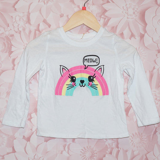 Cat Rainbow Tee Size 2T