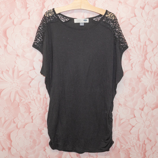 Lace Sleeve Maternity Top Size M