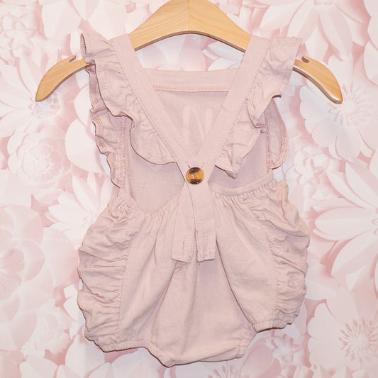 Pink Ruffled "One" Romper Size 12-24m