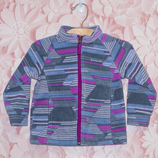 Patterned Fleece Zip Up Size 18-24 m