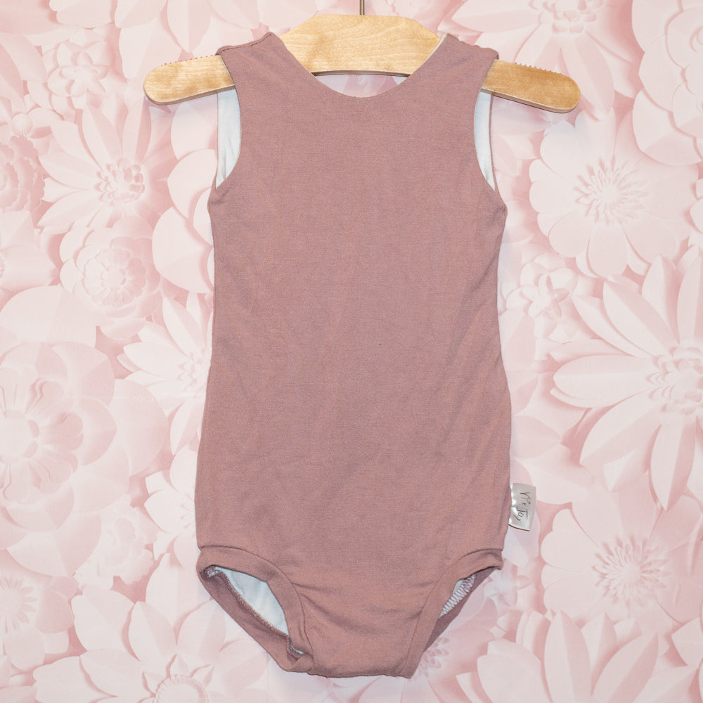 Dark Pink Bamboo Romper Size 2-3