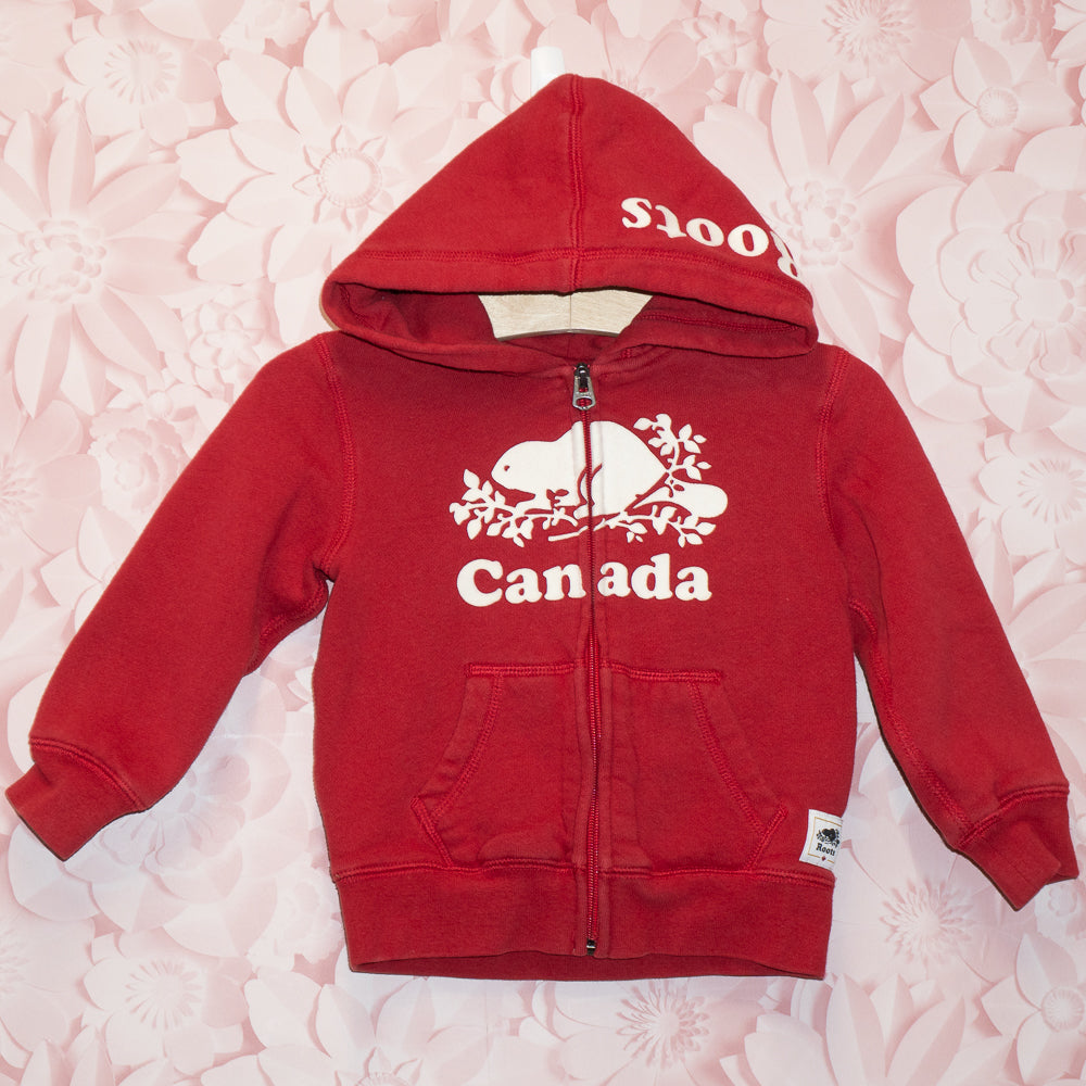 Roots Canada Zip Hoodie Size 3T