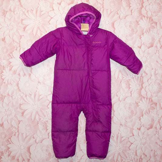 Purple Down-Filled Snowsuit Size 18-24m