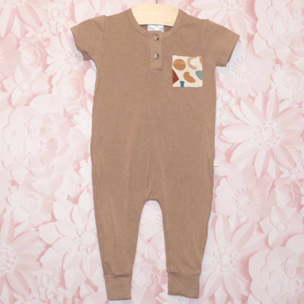 Bamboo Pocket Romper Size 6-12m