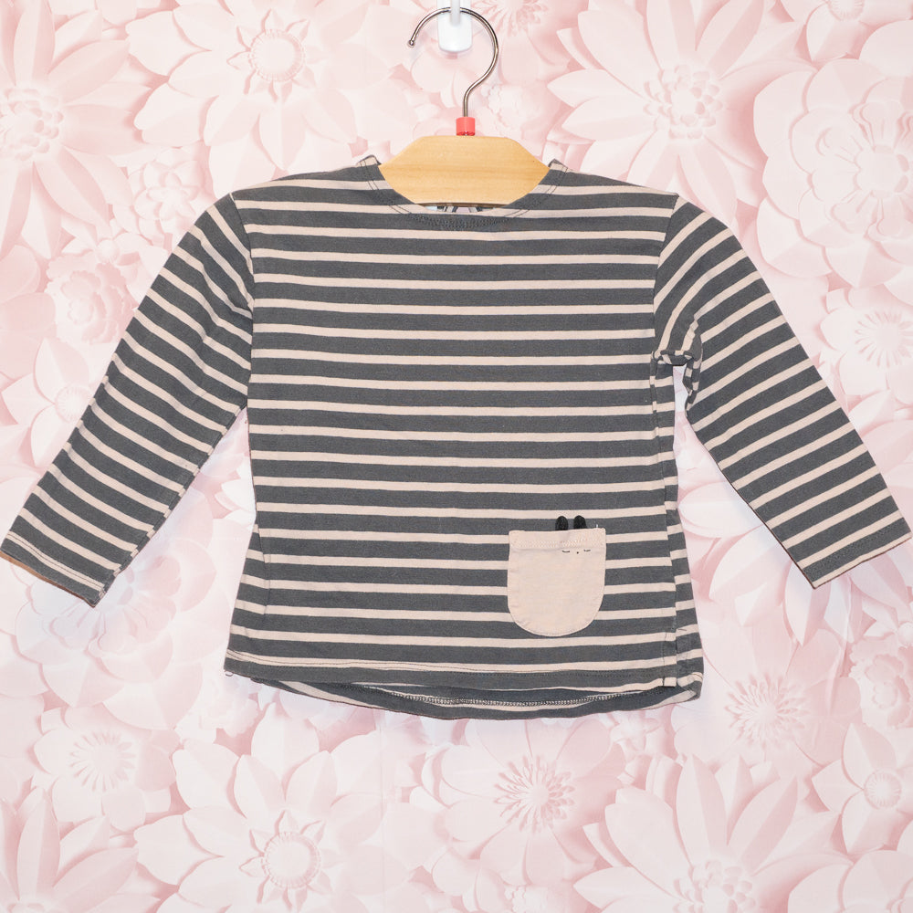 Striped Pocket Tee Size 2-3