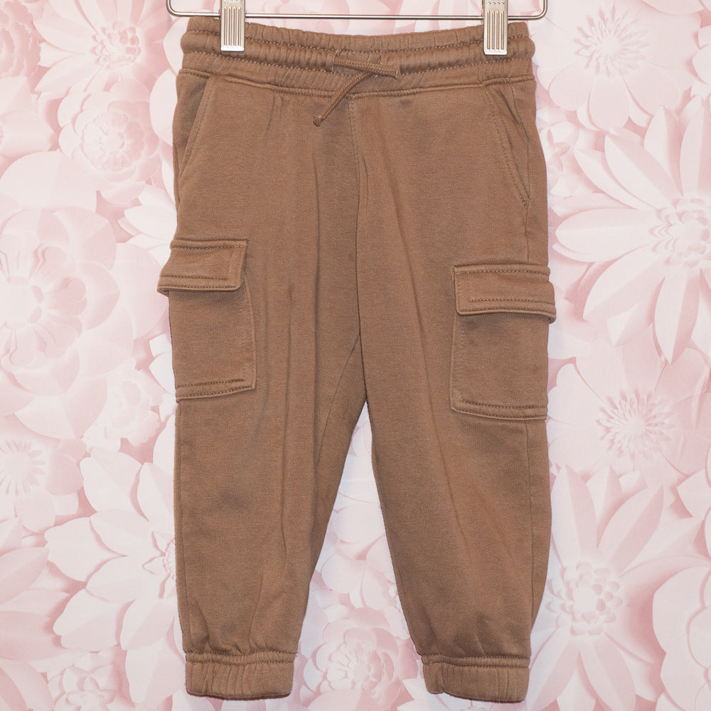 Brown Cargo Joggers Size 2T