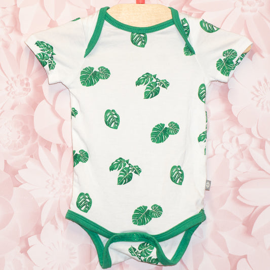 Bamboo Monstera Onesie Size 0-3m