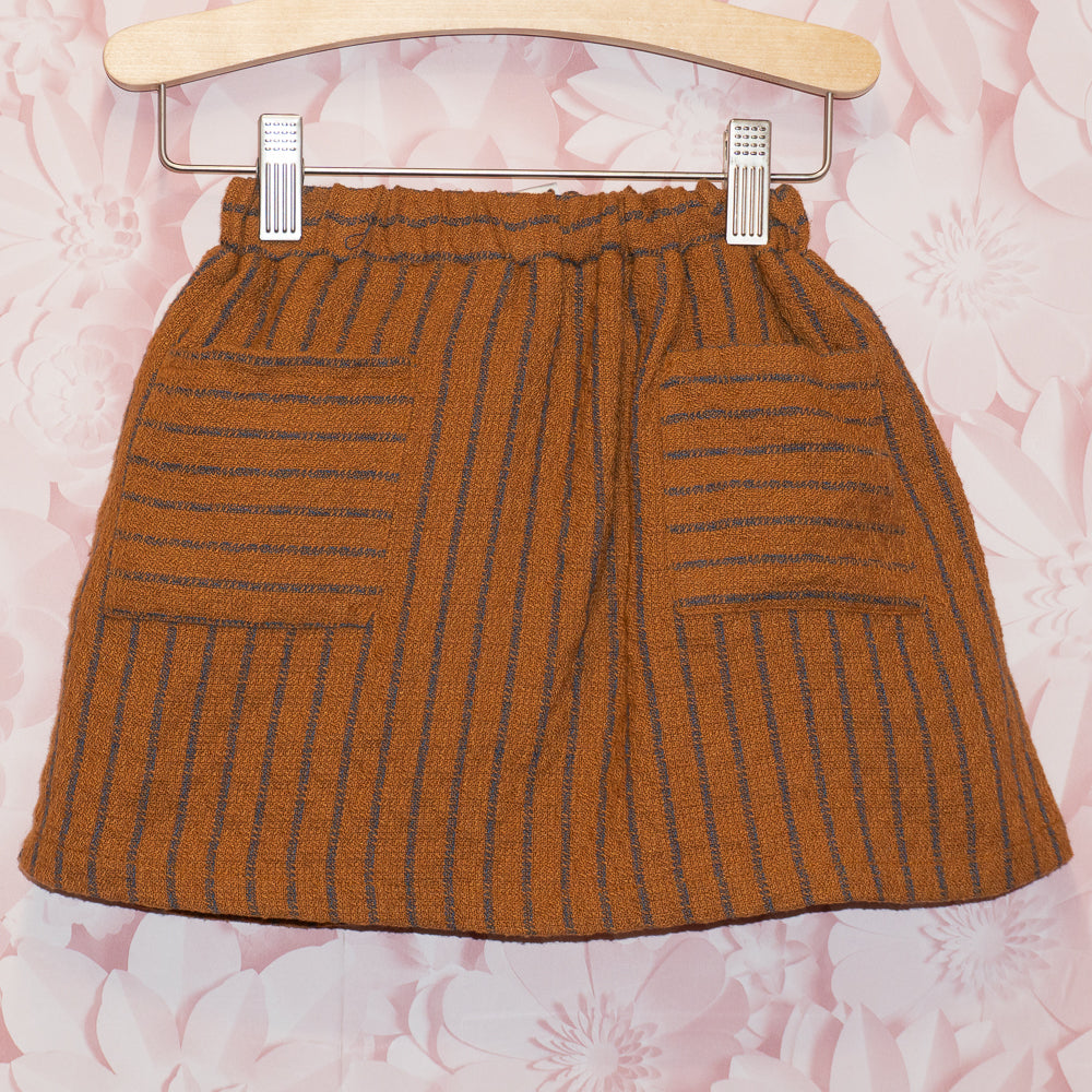 Brown Striped Skirt Size 3-4
