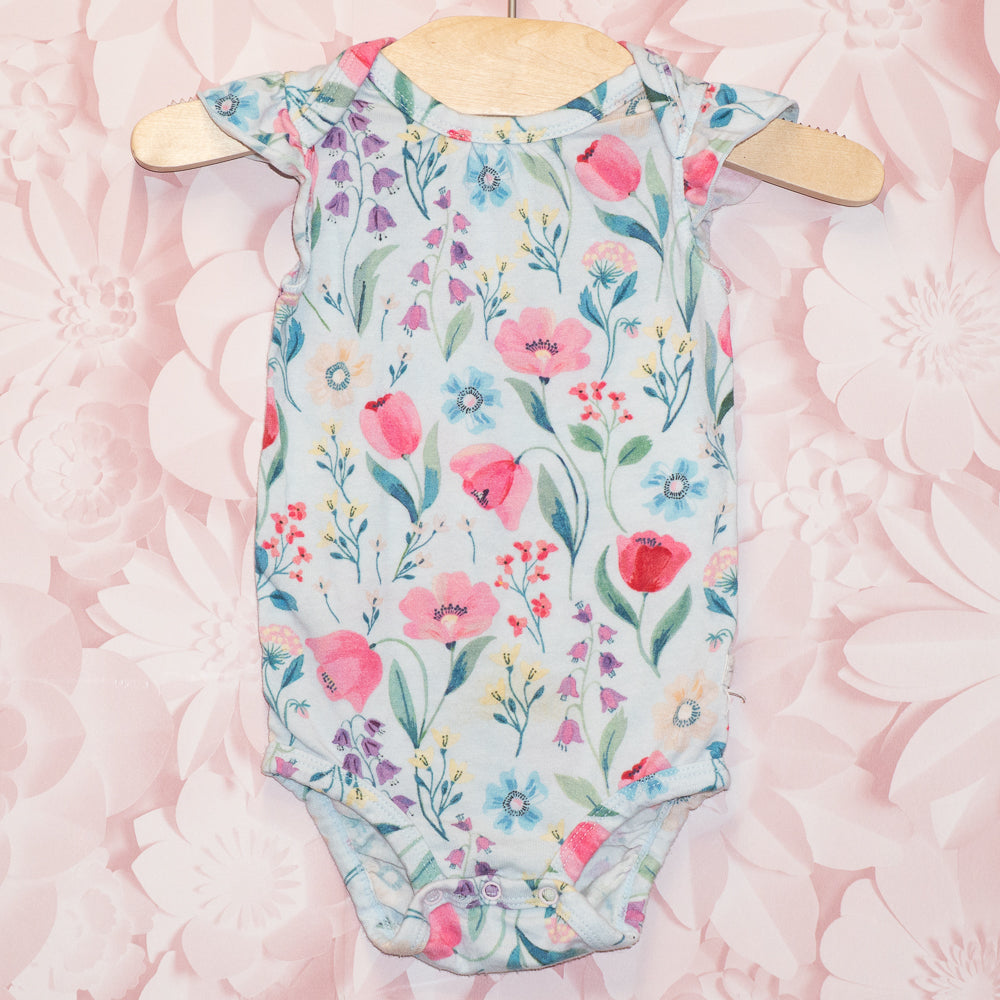 Floral Onesie Size 0-3m