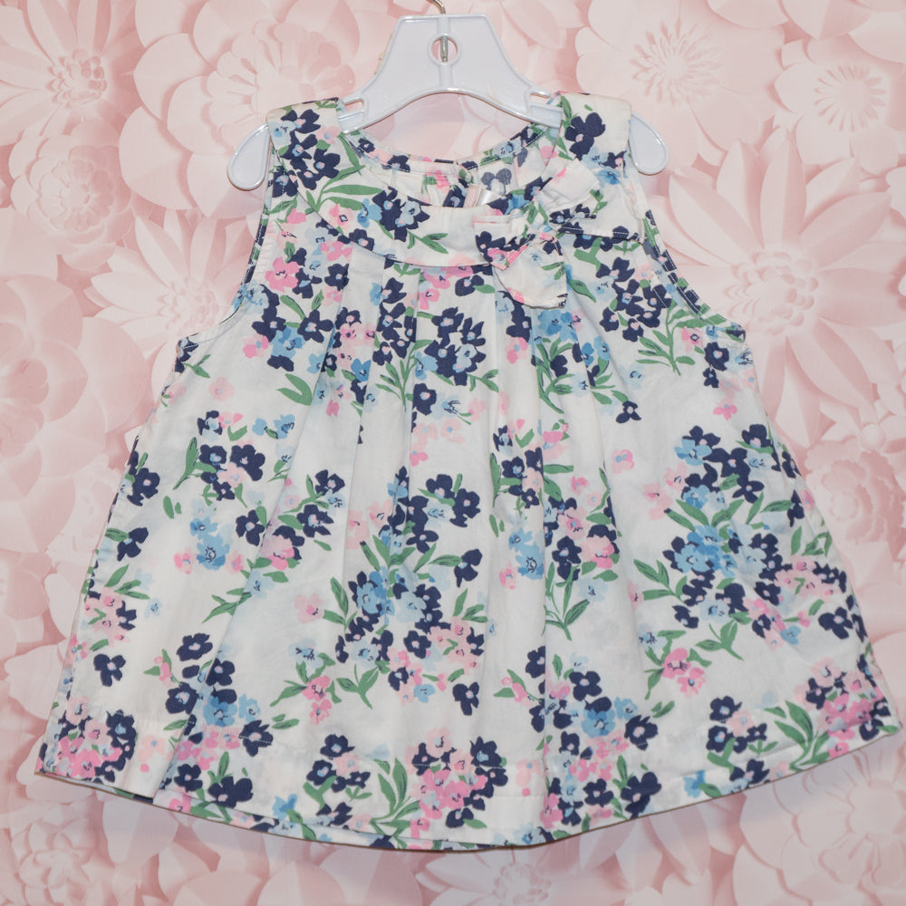 White Floral Top Size 6