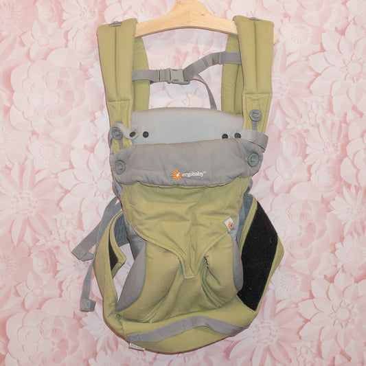 Green Ergo Baby Carrier with Infant Insert