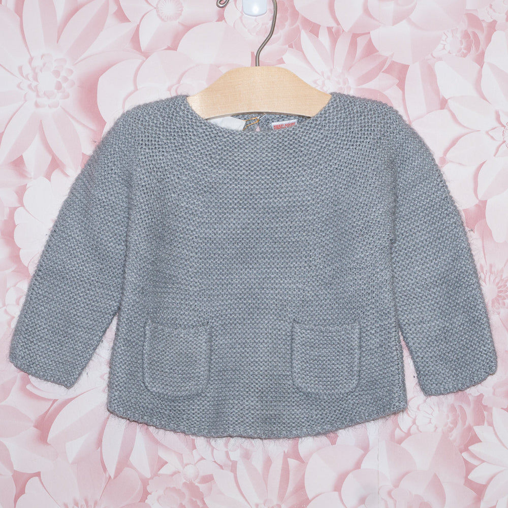 Grey Knit Sweater Size 6-9m