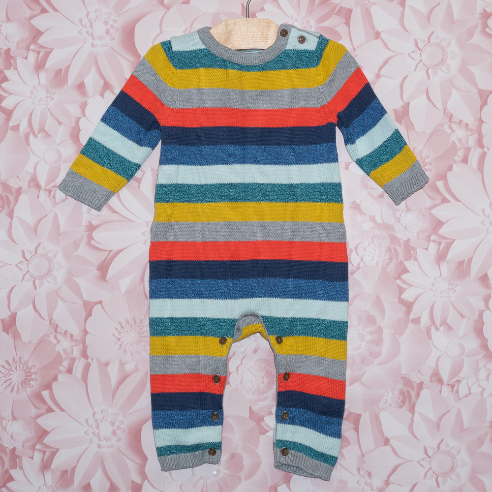 Striped Knit Romper Size 6-12m