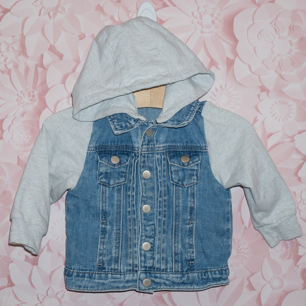 Hooded Denim Jacket Size 2T