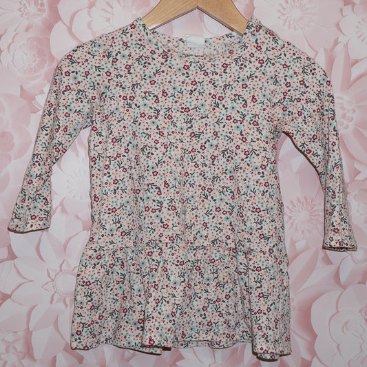Pink Floral Dress Size 12-18m