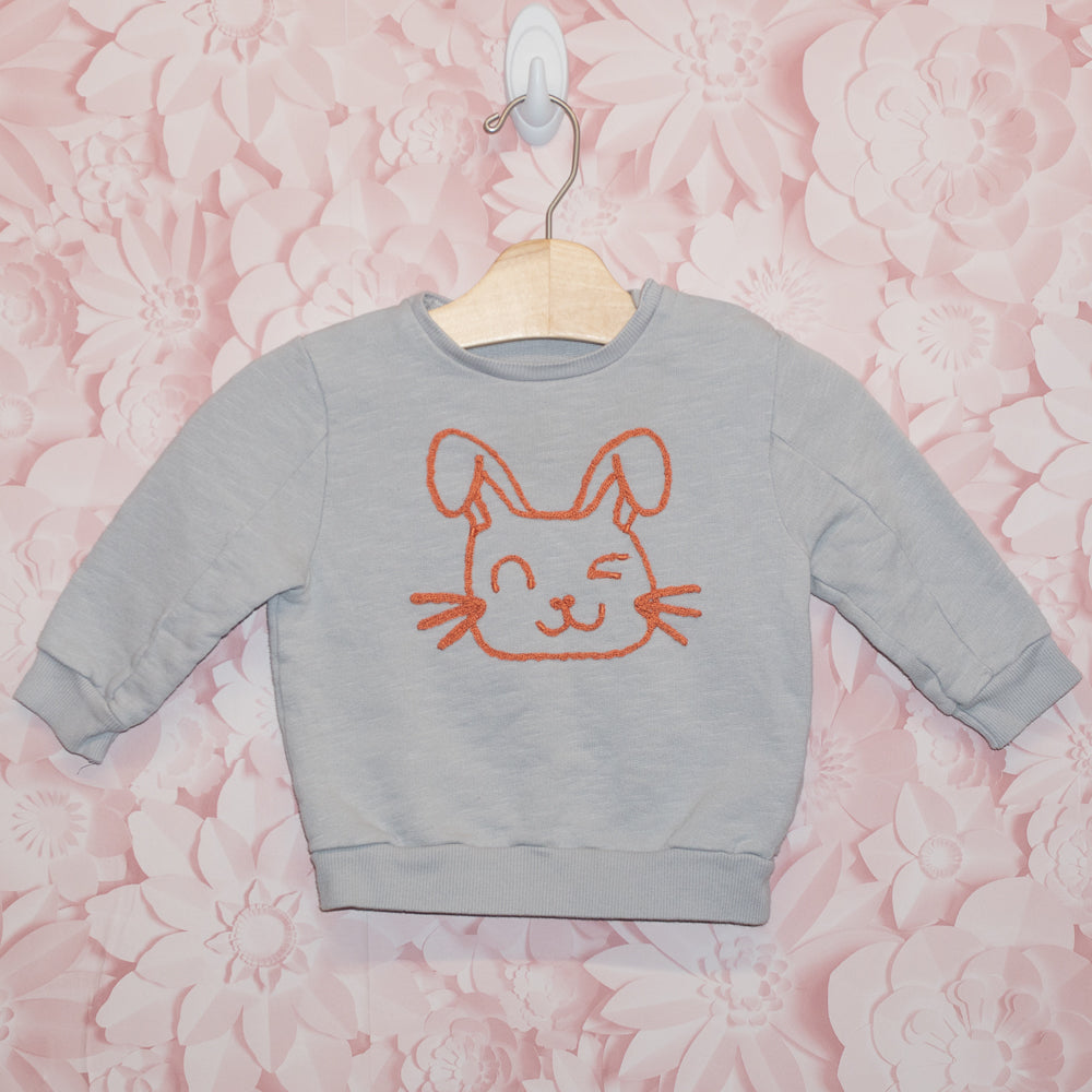 Bunny Applique Crewneck Size 9-12m