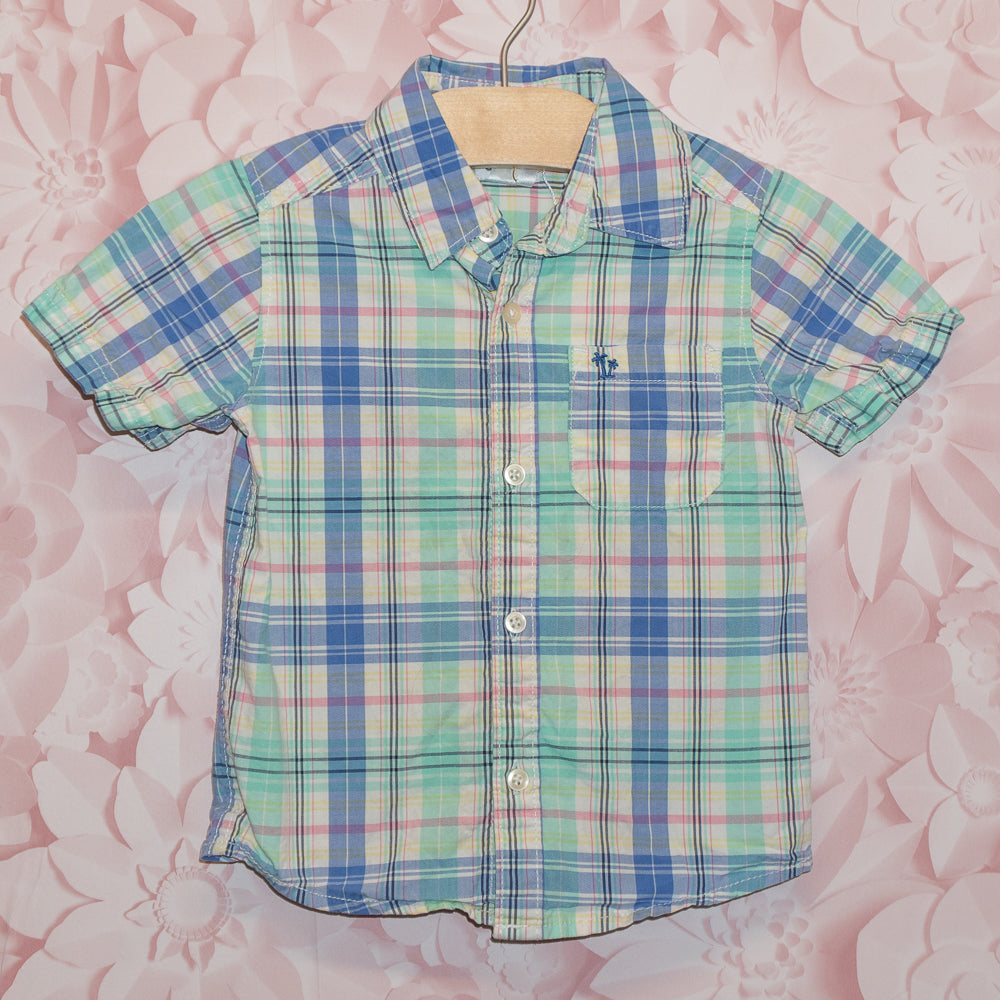 Plaid Pastel Shirt Size 18-24m