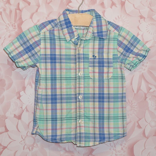 Plaid Pastel Shirt Size 18-24m