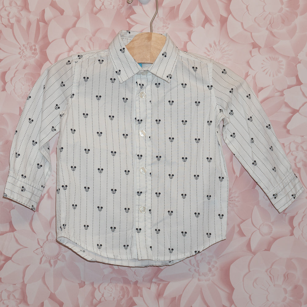Mickey Pinstripe Shirt Size 12-18m