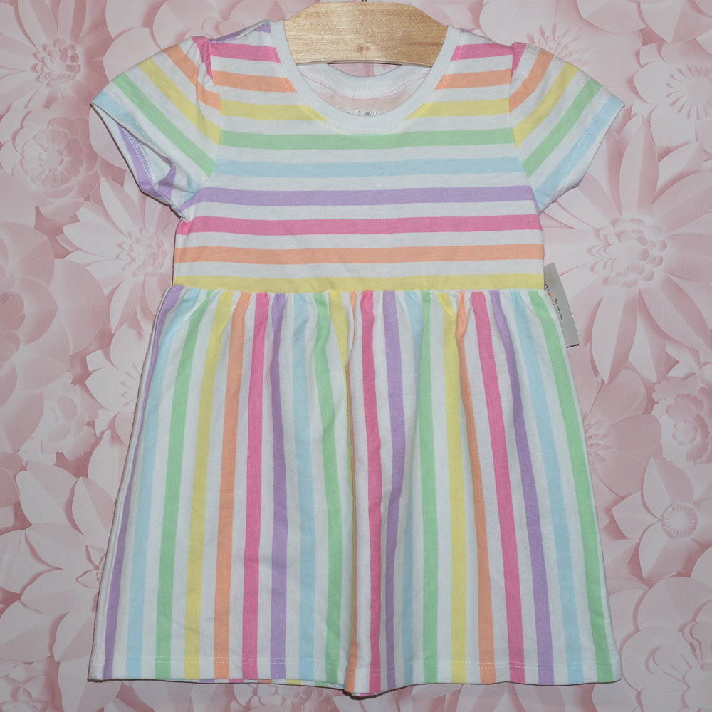 NWT Pastel Rainbow Dress Size 18m