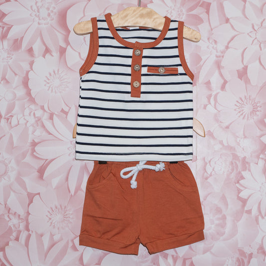 NWT Striped Shorts Set Size 0-3m