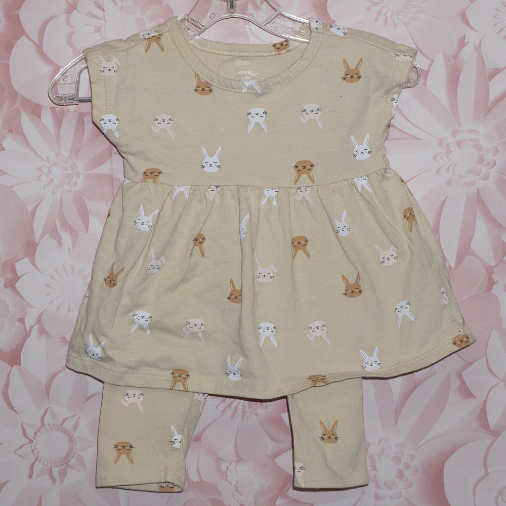 Bunny Dress & Leggings Size 3-6m