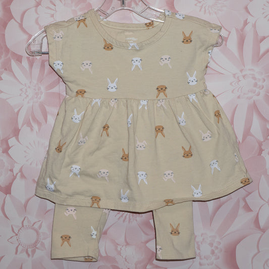 Bunny Dress & Leggings Size 3-6m
