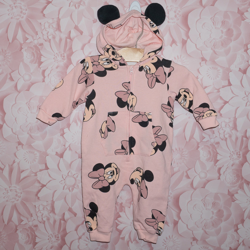 Minnie Mouse Hooded Romper Size 6m