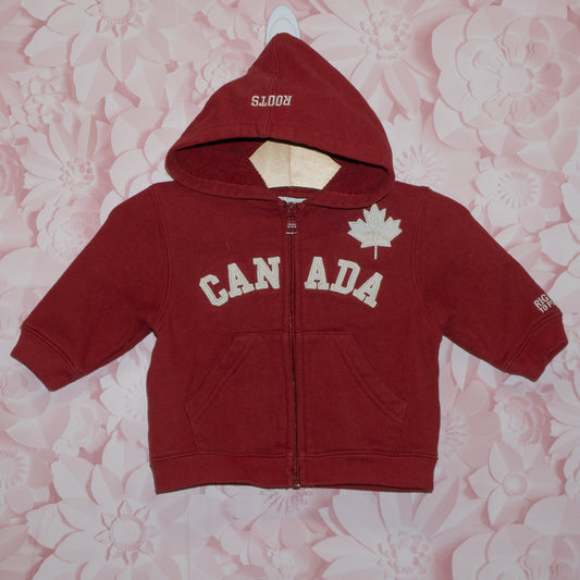 Roots Canada Zip Hoodie Size 6-12m