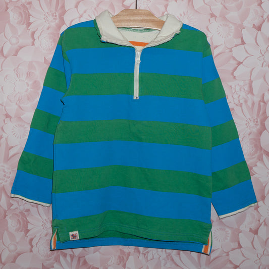 Blue/Green Rugby Style Shirt Size 7-8