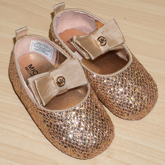 Glitter Crib Shoes Size 4