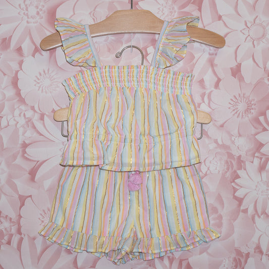 Striped Shorts Set Size 2T